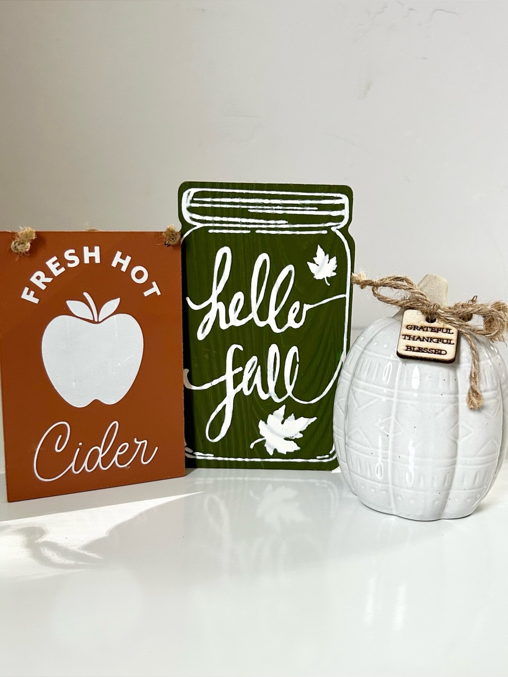 Hot Apple Cider Fall Decor Set